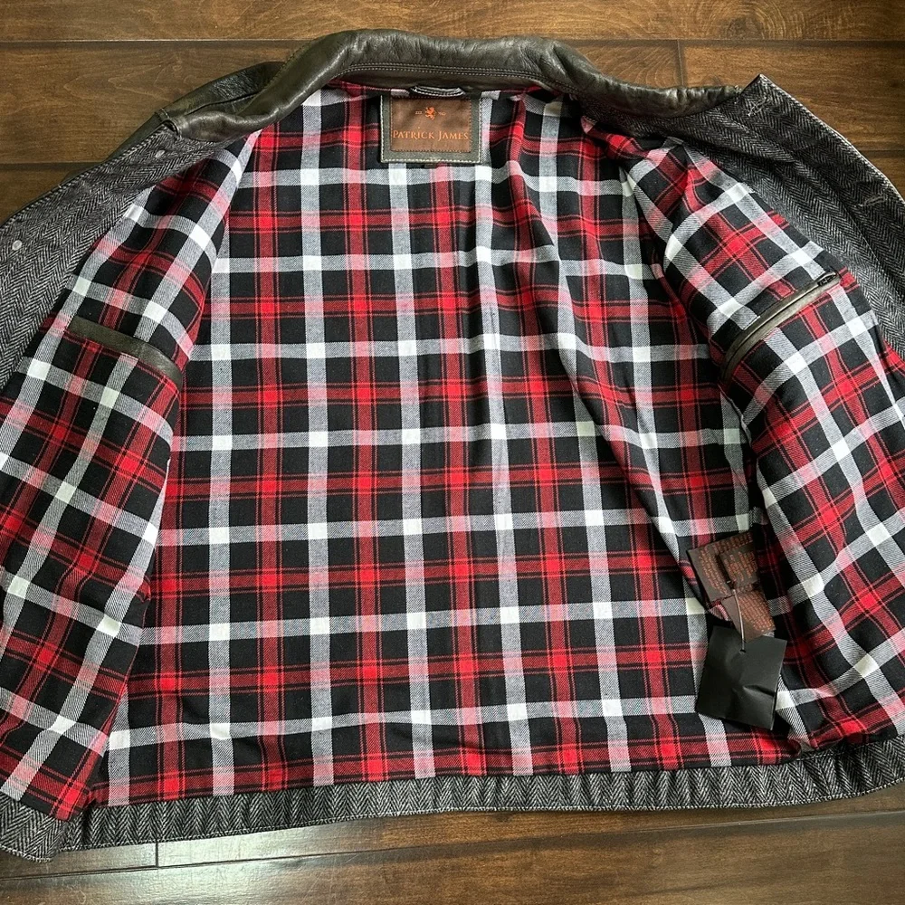 Men's Patrick James Burnished Leather Jacket XL - Picture 3 of 6